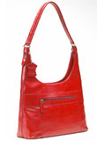 Bucket Hobo Red Leather Bag