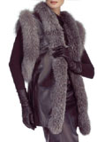 Alma Leather Fur Vest