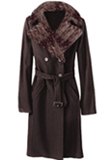 Melissa Leather Fur Coat