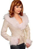 Fur Trim Leather Jacket