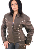 Studded Full Sleeve Motorcycle Leather Jacket
