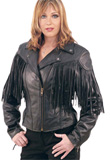 Braid Trim Motorcycle Leather Jacket
