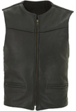 Front Zippered Leather Vest